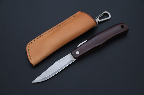 Seiji Yanagida YS-49-1 Custom Higonokami Folder (Desert Ironwood Handle) - japaneseknifedirect.mom