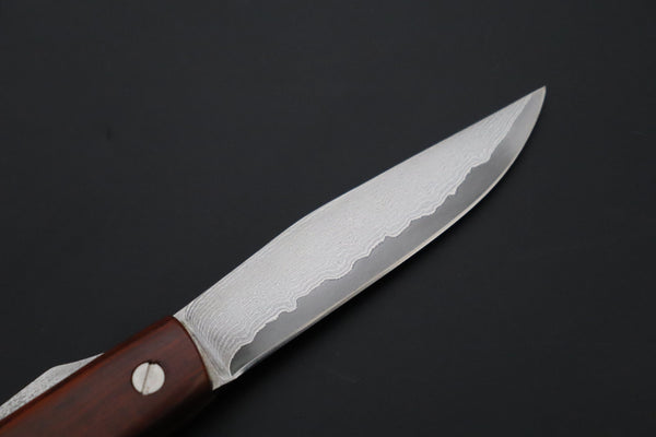 Seiji Yanagida YS-49-2 Custom Higonokami Folder (Indian Rosewood Handle) - japaneseknifedirect.mom