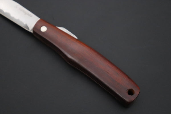 Seiji Yanagida YS-49-2 Custom Higonokami Folder (Indian Rosewood Handle) - japaneseknifedirect.mom