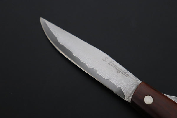Seiji Yanagida YS-49-2 Custom Higonokami Folder (Indian Rosewood Handle) - japaneseknifedirect.mom