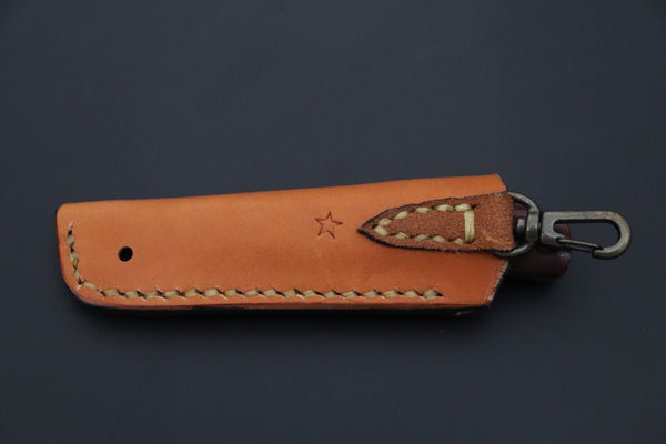 Seiji Yanagida YS-49-2 Custom Higonokami Folder (Indian Rosewood Handle) - japaneseknifedirect.mom