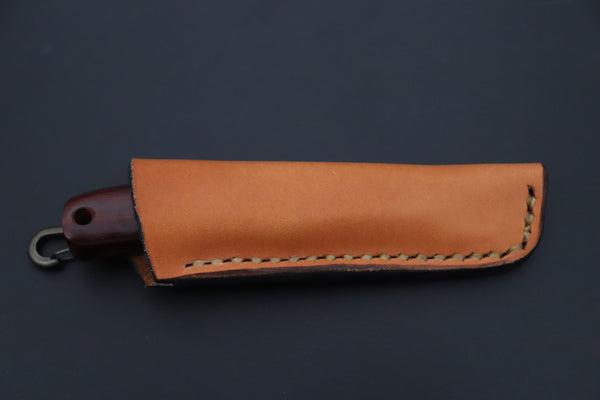 Seiji Yanagida YS-49-2 Custom Higonokami Folder (Indian Rosewood Handle) - japaneseknifedirect.mom