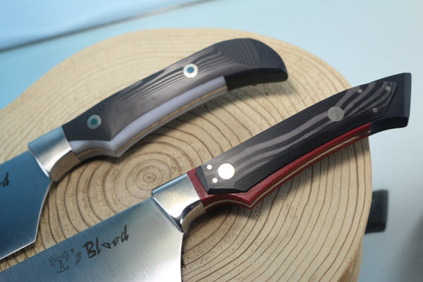 Takumi Ichikawa Custom Kitchen Knife TI-10 Gyuto 200mm (8 Inch), Unique Handle