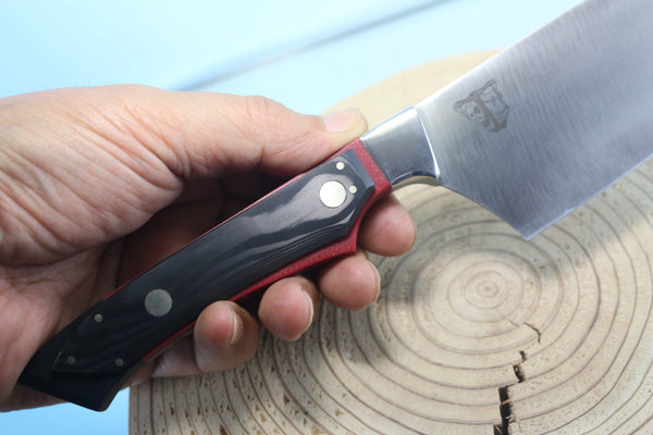 Takumi Ichikawa Custom Kitchen Knife TI-10 Gyuto 200mm (8 Inch), Unique Handle