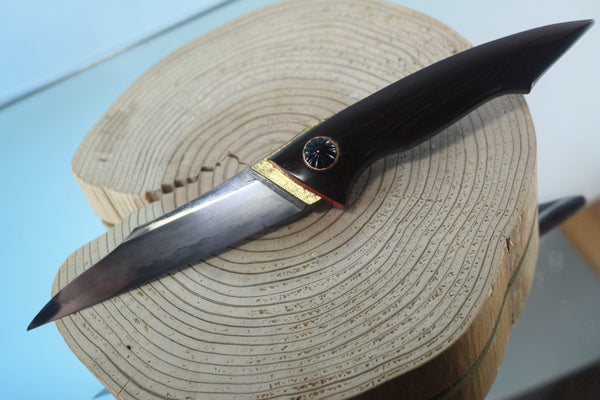Yukio Nibe  R5-28  Tanto made from Antique Japanese Sword steel  (Zanketsuko 残欠鋼)