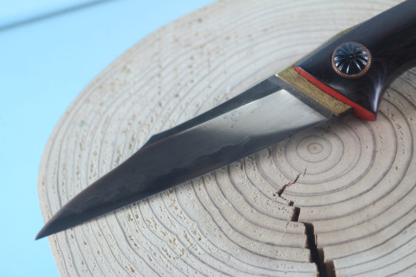Yukio Nibe  R5-28  Tanto made from Antique Japanese Sword steel  (Zanketsuko 残欠鋼)
