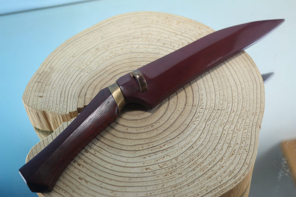 Yukio Nibe  R6-16  Ken-Nata made from Antique Black Forged Carbon steel, cladded with Hagane Single edge