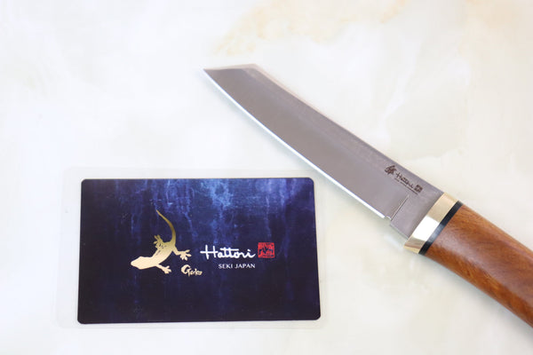 Hattori 傘 SAN-GECKO Limited Edition GECKO-05F Classic Tanto (Desert Ironwood Handle) - japaneseknifedirect.mom