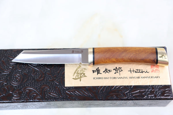 Hattori 傘 SAN-GECKO Limited Edition GECKO-05F Classic Tanto (Desert Ironwood Handle) - japaneseknifedirect.mom