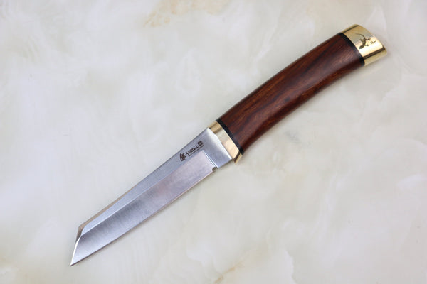 Hattori 傘 SAN-GECKO Limited Edition GECKO-05J Classic Tanto (Desert Ironwood Handle) - japaneseknifedirect.mom