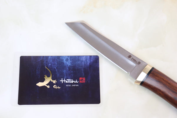 Hattori 傘 SAN-GECKO Limited Edition GECKO-05J Classic Tanto (Desert Ironwood Handle) - japaneseknifedirect.mom