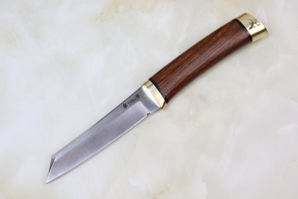 Hattori 傘 SAN-GECKO Limited Edition GECKO-05L Classic Tanto (Desert Ironwood Handle) - japaneseknifedirect.mom