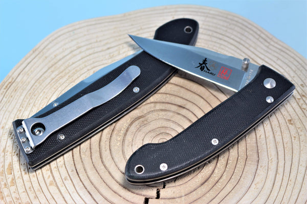 Bob Lum Encounter SC-101 and Little Encounter SC-101S Black G-10 Handle - japaneseknifedirect.mom