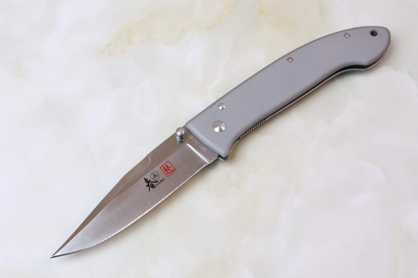 Bob Lum Encounter SC-102 Grey Hard Anodized Aluminum Handle - japaneseknifedirect.mom