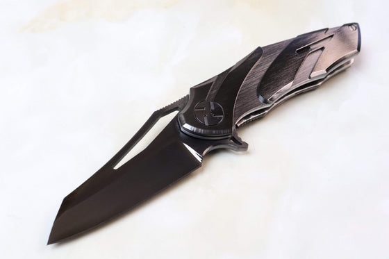 Dew Hara DH-140B "KISARAGI" Black DLC coated OU-31 Blade - japaneseknifedirect.mom