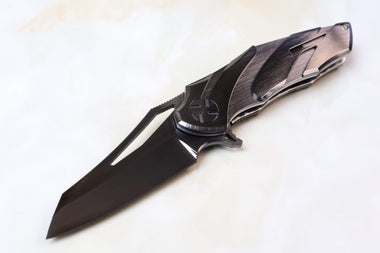 Dew Hara DH-140B "KISARAGI" Black DLC coated OU-31 Blade - japaneseknifedirect.mom