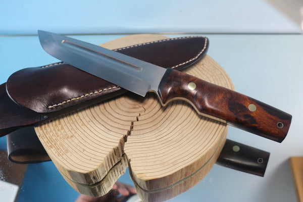 Fumio Inagaki FI-350 Bush Master, 6-1/2" ATS-34 Hamaguri-Ba Blade - japaneseknifedirect.mom