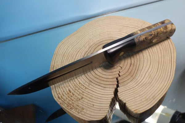 Fumio Inagaki FI-350 Bush Master, 6-1/2" ATS-34 Hamaguri-Ba Blade - japaneseknifedirect.mom