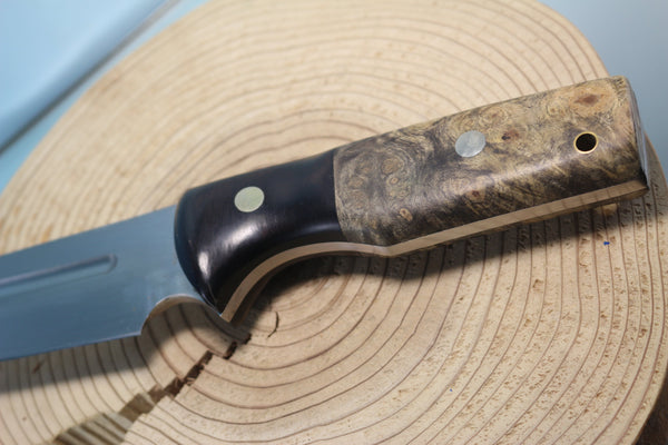Fumio Inagaki FI-350 Bush Master, 6-1/2" ATS-34 Hamaguri-Ba Blade - japaneseknifedirect.mom