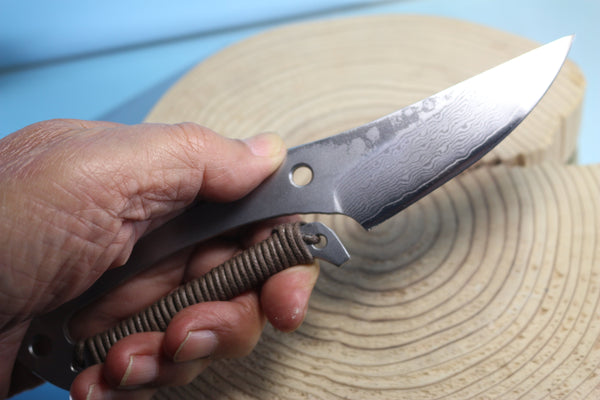 Fumio Inagaki FI-390 Skeleton Hunter, VG-10 Damascus Blade - japaneseknifedirect.mom