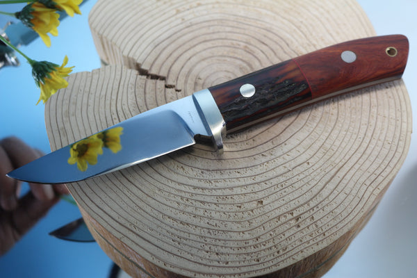 Fumio Inagaki FI-450 ZDP Drop point Hunter, 4" Hitachi ZDP-189 Premium Powdered steel Blade - japaneseknifedirect.mom