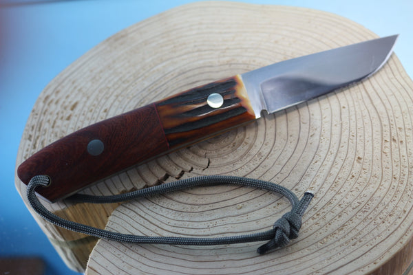 Fumio Inagaki FI-455 ZDP Drop point Hunter, 3-1/2" Hitachi ZDP-189 Premium Powdered steel Blade - japaneseknifedirect.mom