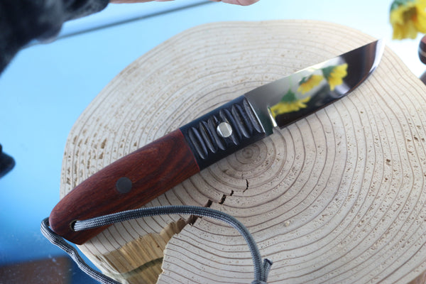 Fumio Inagaki FI-455 ZDP Drop point Hunter, 3-1/2" Hitachi ZDP-189 Premium Powdered steel Blade - japaneseknifedirect.mom