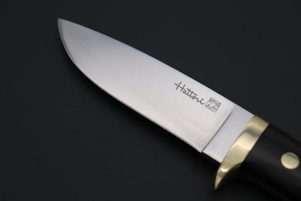 Hattori #300 Ebony Drop Point Hunter - japaneseknifedirect.mom