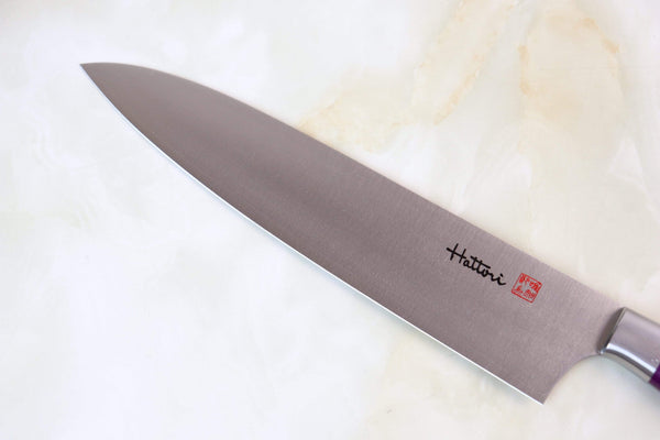 Hattori Gyuto Hattori Custom Limited Christmas Special Edition Year 2021, HSG-1SM Gyuto 210mm (8.2 Inch, Sugilite Malachite GemStone Handle)