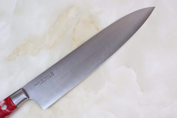 Hattori Gyuto Hattori Custom Limited Christmas Special Edition Year 2021, HSG-1SO Gyuto 210mm (8.2 Inch, Spiny Oyster Gemstone Handle)