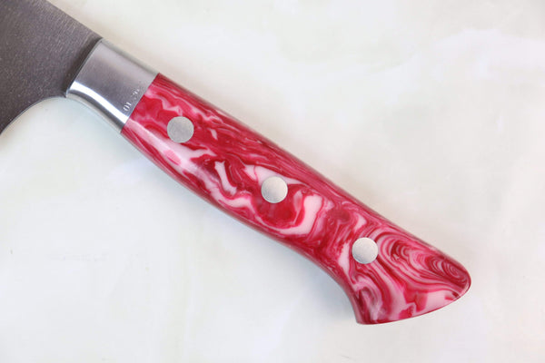 Hattori Gyuto Hattori Custom Limited Christmas Special Edition Year 2021, HSG-1SO Gyuto 210mm (8.2 Inch, Spiny Oyster Gemstone Handle)