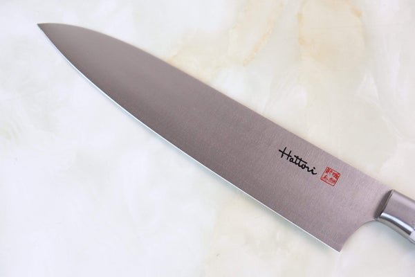 Hattori Gyuto Hattori Custom Limited Christmas Special Edition Year 2021, HSG-1WT Gyuto 210mm (8.2 Inch, White Turquoise GemStone Handle)
