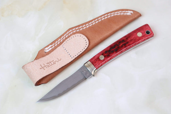 Hattori KD30-841 Cowry X Damascus Little Wild Hunters (Clip Point, Total 7 Kinds of Unique Handle Variation)