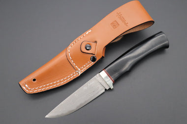 Hattori KD30-HT70HM Cowry X Damascus Urbane Hunters (Linen Micarta Handle) - japaneseknifedirect.mom
