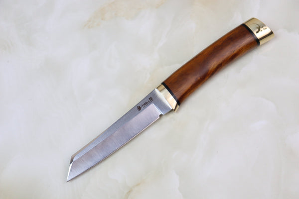Hattori 傘 SAN-GECKO Limited Edition GECKO-05A Classic Tanto (Desert Ironwood Handle) - japaneseknifedirect.mom