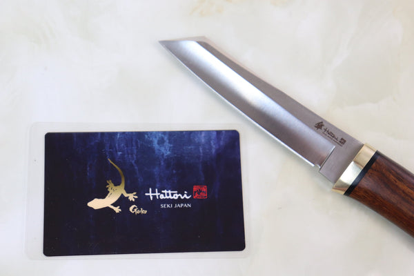 Hattori 傘 SAN-GECKO Limited Edition GECKO-05I Classic Tanto (Desert Ironwood Handle)