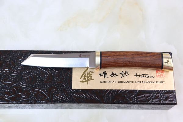 Hattori 傘 SAN-GECKO Limited Edition GECKO-05L Classic Tanto (Desert Ironwood Handle) - japaneseknifedirect.mom
