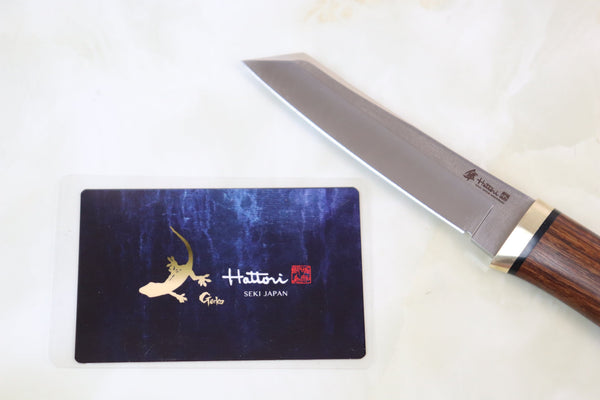 Hattori 傘 SAN-GECKO Limited Edition GECKO-05L Classic Tanto (Desert Ironwood Handle) - japaneseknifedirect.mom