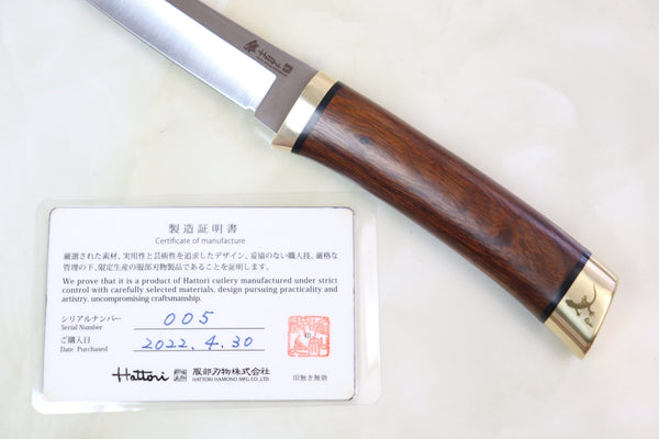 Hattori 傘 SAN-GECKO Limited Edition GECKO-05M Classic Tanto (Desert Ironwood Handle) - japaneseknifedirect.mom