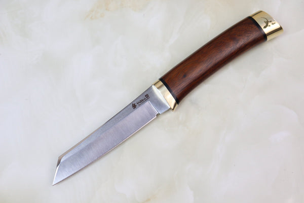 Hattori 傘 SAN-GECKO Limited Edition GECKO-05M Classic Tanto (Desert Ironwood Handle) - japaneseknifedirect.mom
