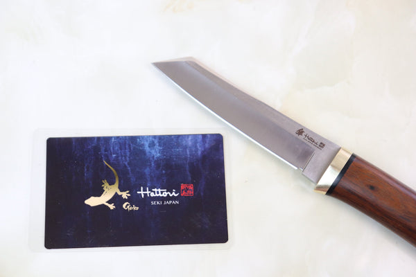 Hattori 傘 SAN-GECKO Limited Edition GECKO-05M Classic Tanto (Desert Ironwood Handle) - japaneseknifedirect.mom
