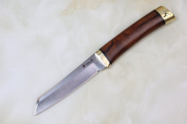 Hattori 傘 SAN-GECKO Limited Edition GECKO-05Q Classic Tanto (Desert Ironwood Handle) - japaneseknifedirect.mom