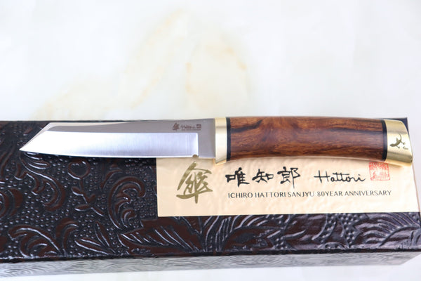 Hattori 傘 SAN-GECKO Limited Edition GECKO-05Q Classic Tanto (Desert Ironwood Handle) - japaneseknifedirect.mom