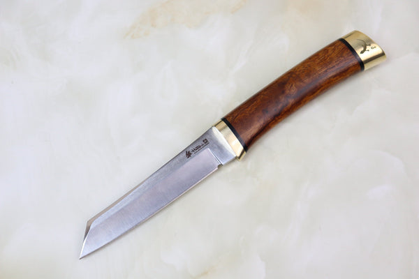 Hattori 傘 SAN-GECKO Limited Edition GECKO-05S Classic Tanto (Desert Ironwood Handle) - japaneseknifedirect.mom