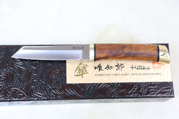 Hattori 傘 SAN-GECKO Limited Edition GECKO-05S Classic Tanto (Desert Ironwood Handle) - japaneseknifedirect.mom