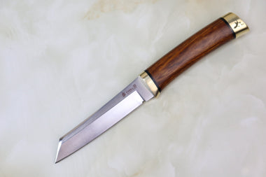 Hattori 傘 SAN-GECKO Limited Edition GECKO-05T Classic Tanto (Desert Ironwood Handle) - japaneseknifedirect.mom