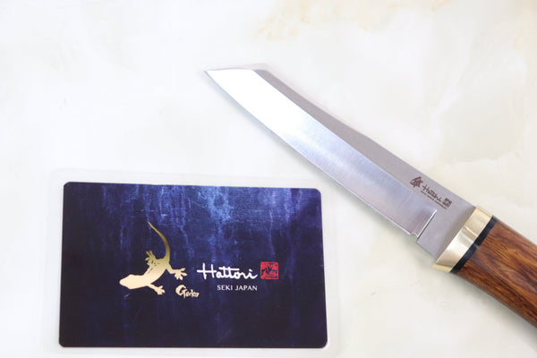 Hattori 傘 SAN-GECKO Limited Edition GECKO-05T Classic Tanto (Desert Ironwood Handle) - japaneseknifedirect.mom