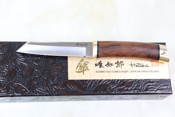 Hattori 傘 SAN-GECKO Limited Edition GECKO-05V Classic Tanto (Desert Ironwood Handle) - japaneseknifedirect.mom