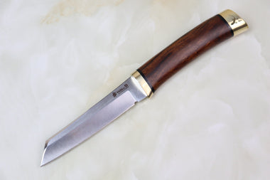 Hattori 傘 SAN-GECKO Limited Edition GECKO-05V Classic Tanto (Desert Ironwood Handle) - japaneseknifedirect.mom