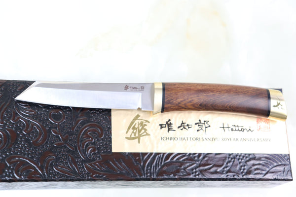 Hattori 傘 SAN-GECKO Limited Edition GECKO-05X Classic Tanto (Desert Ironwood Handle)